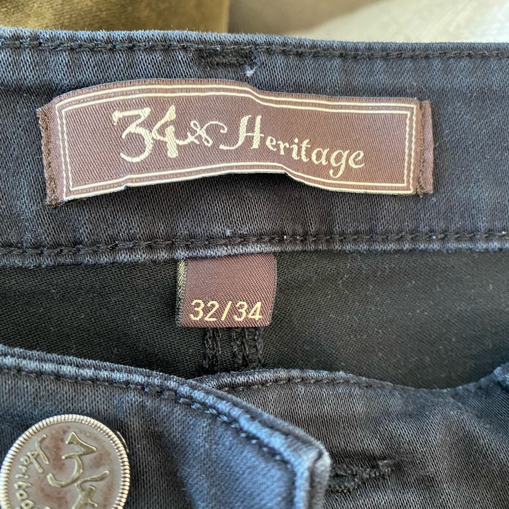 34 heritage black jeans 32 waist 34 inseam